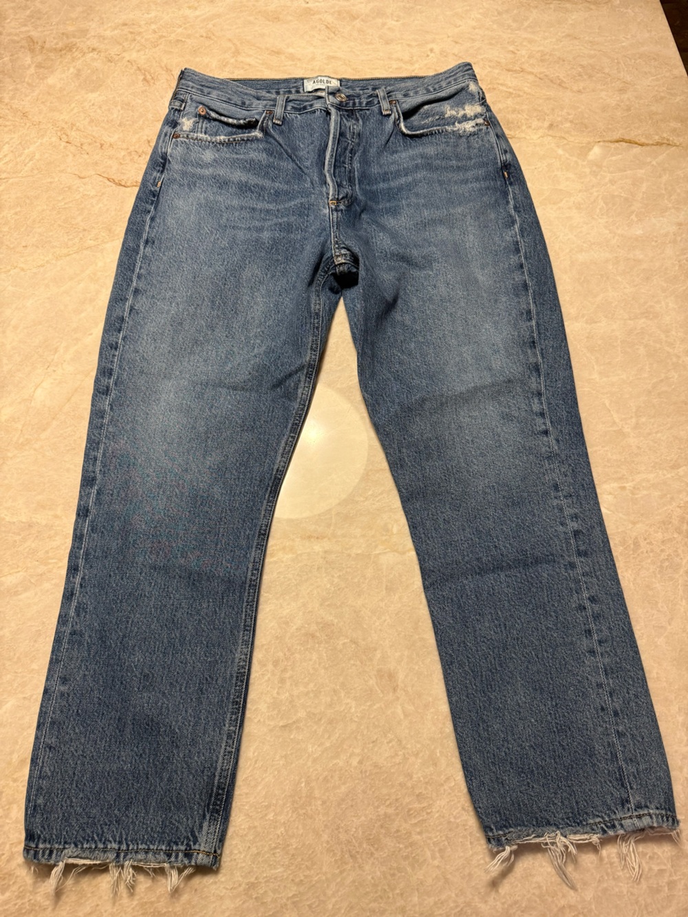 AGOLDE Riley High Rise Straight Crop Jeans – Size 30 – Frequency